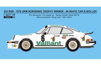 Decal – Porsche 934 - 1976 #6 Norisring Trophy winner - B.Wollek